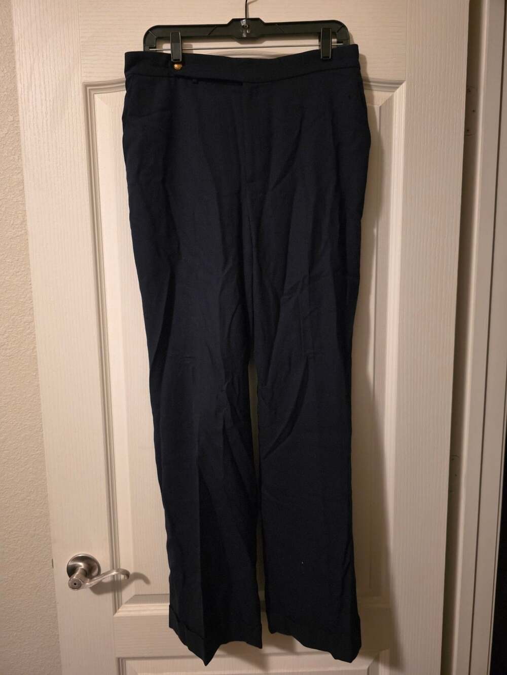 Lauren Ralph Lauren Wool Navy Blue Dress Trousers Pants Size 12